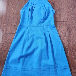 LOFT Vibrant Blue Textured Dress